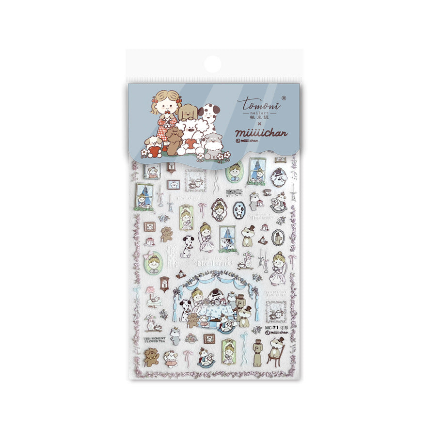 Miiichan Vintage Tea Party – 5D Embossed Cute Accent Set