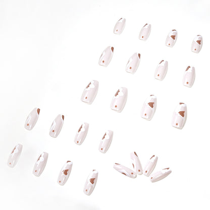Cappuccino cow pattern  art finished presson nail  nail patch｜365nails