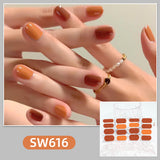 Nail art sticker simple solid color collection nail sticker gentle gradual change jump color nail sticker, waterproof and long-lasting sticker｜365nails