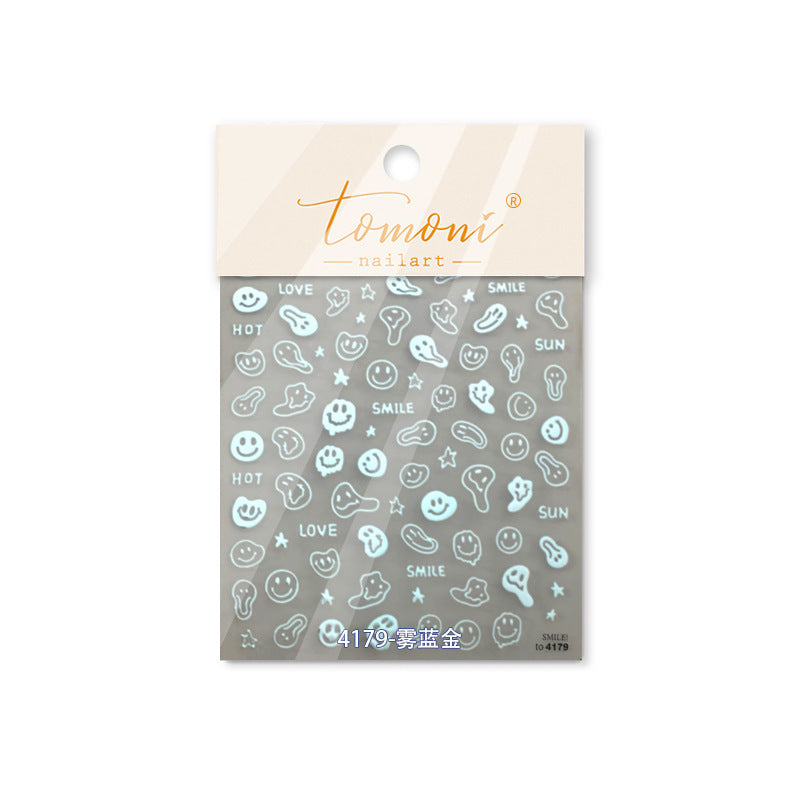 365nails: "Laser Silver Abstract" – Nail Art Stickers