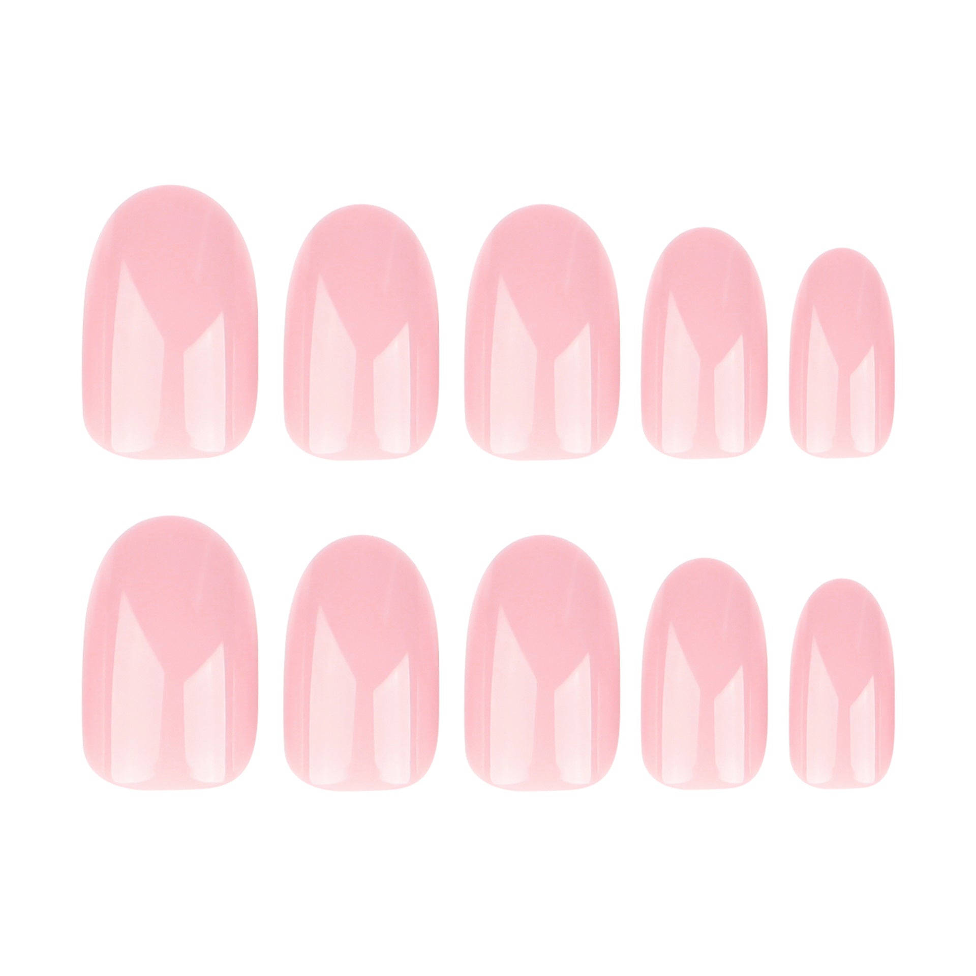 Nail art 24 pieces short round nail piece solid color monochrome simple