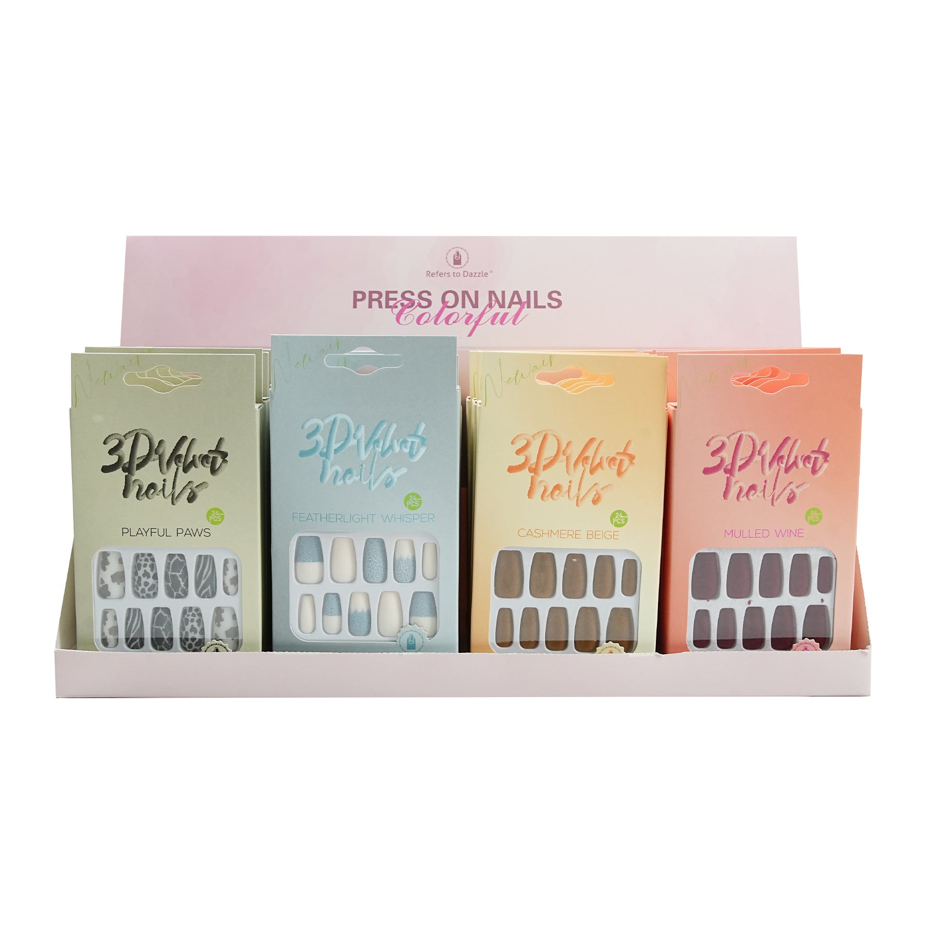 Wild Whispers Collection: "Playful Paws" – Short Square Press-On Nails