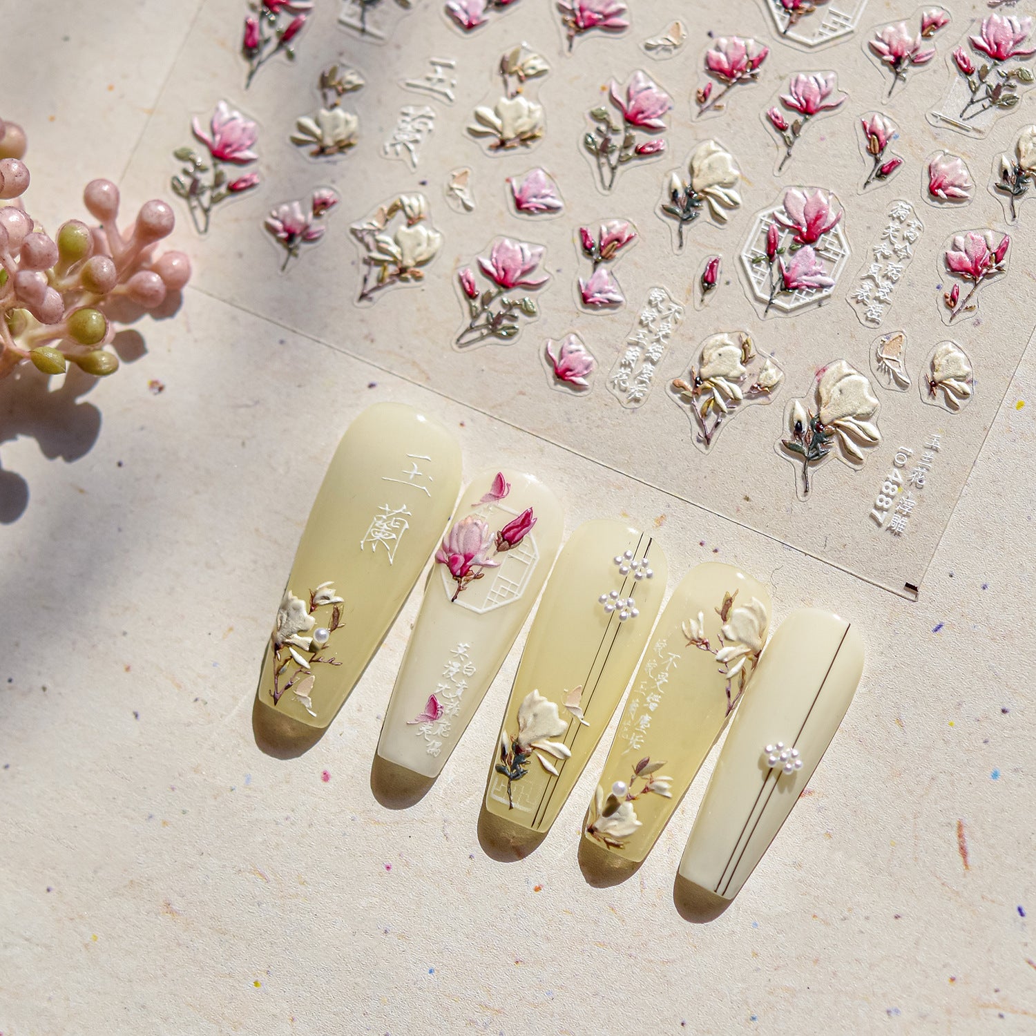 365nails: "Magnolia Elegance" – nail art stickers