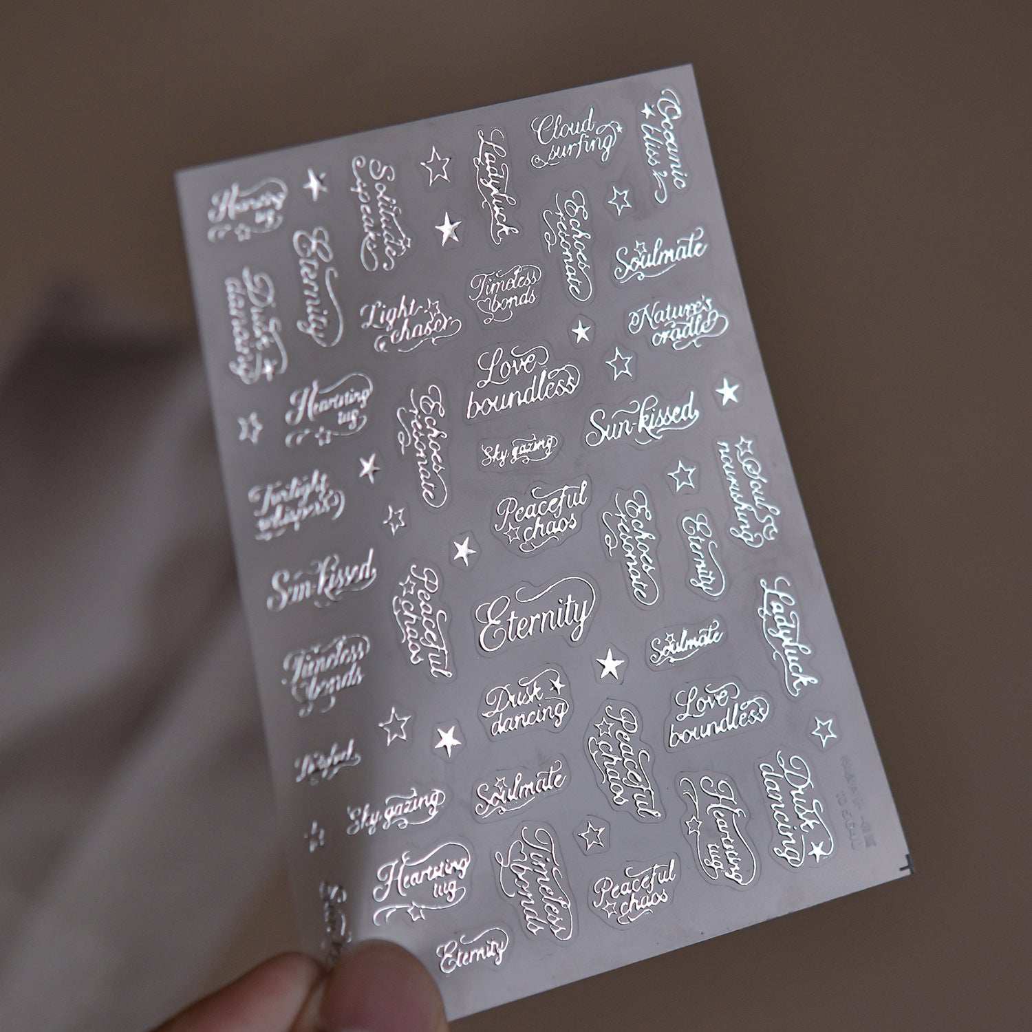 Pearl Script Collection: "Pearl Cursive" – 3D Pearl Shine Nail Sticker