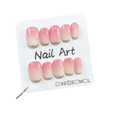 Spring and summer new spray gun gradual change Handmade press on nails simple pure want nail patch  sticker wholesale｜365nails