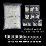 Nail Tips press on nails square stickers 500 pieces in bags, light and short, press on nails transparent fake nail patch manicure