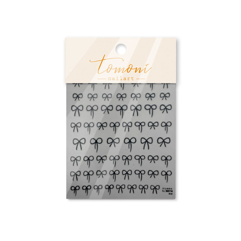 365nails: "Minimalist Black Bow" – nail art stickers