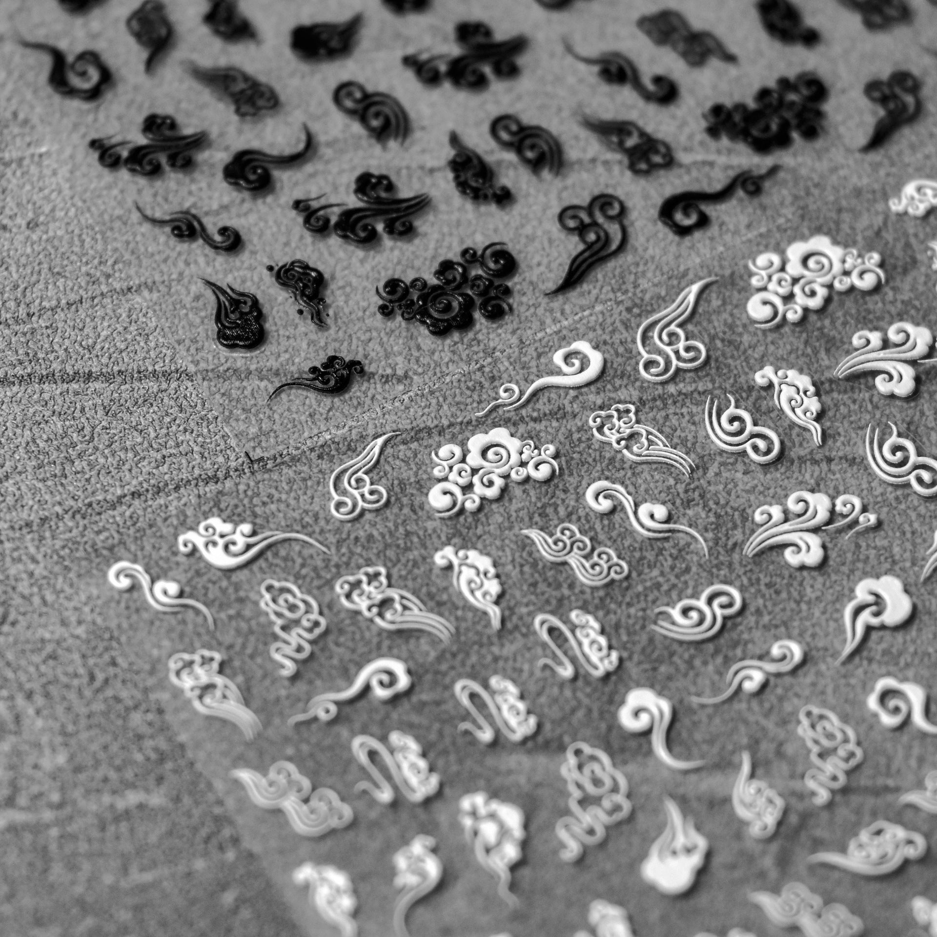 365nails: "Chinese Auspicious Cloud Embossed" –Nail Art Stickers