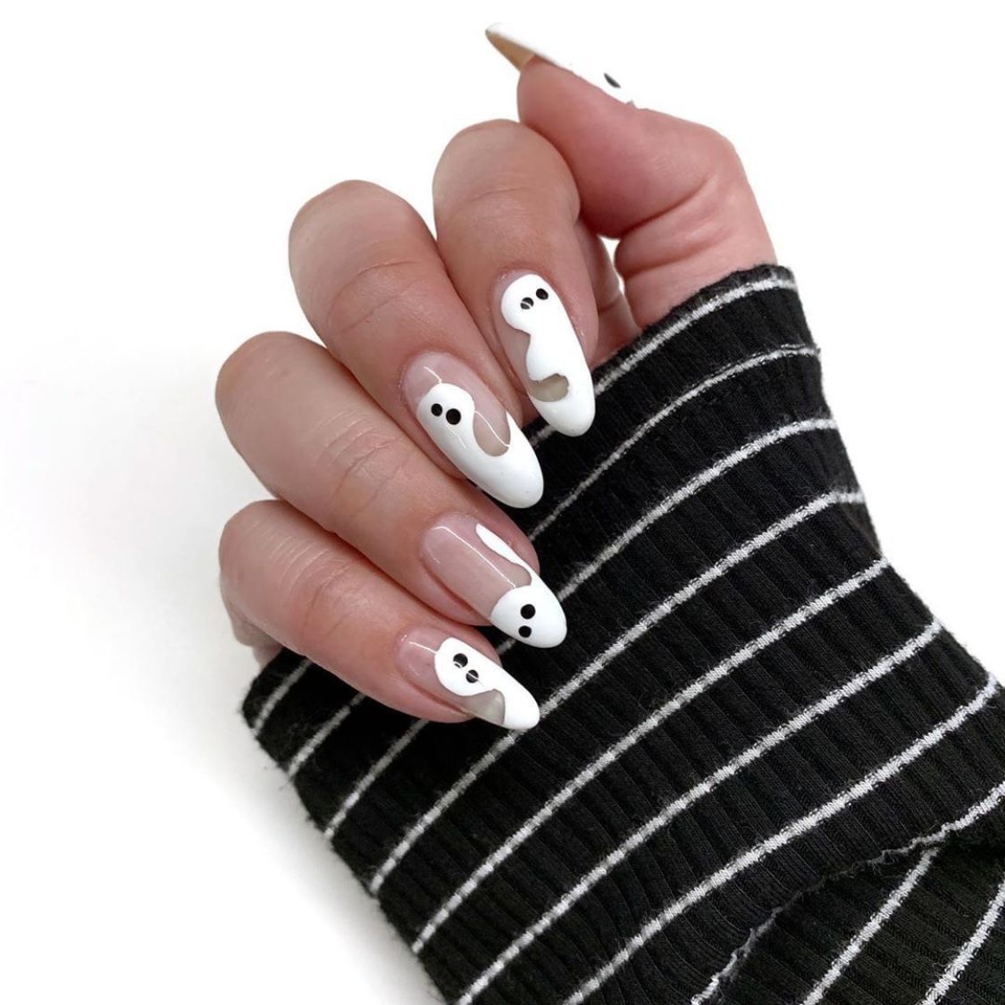 Collection d'ongles ronds d'Halloween, art des faux ongles, produits finis, faux ongles, patchs d'ongles｜365nails