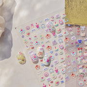 Cute Pastel Toy Collection: "Sweet Toy Box" – 3D Embossed Nail Sticker