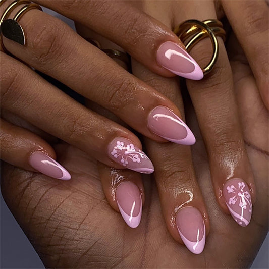 Short almond nail summer press on nails ｜365nails