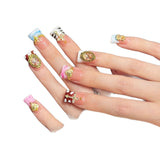 Vintage Baroque Cross Charm Press On Nails