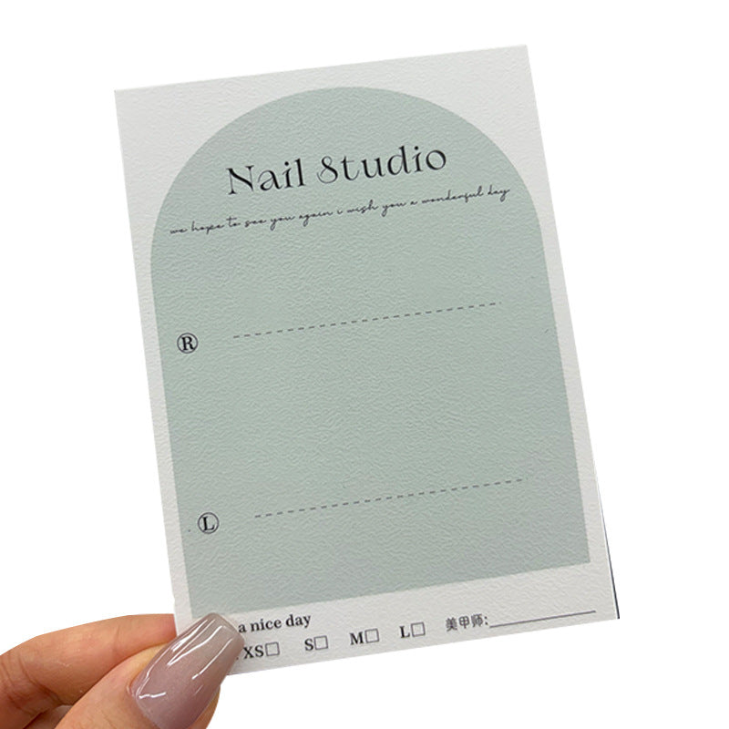 Artistic White Display Cards for Press On Nail Presentation (MOQ=50)