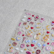 Angel Teddy & Sweet Lolita: "Celestial Angel Teddy" – 5D Embossed Nail Sticker