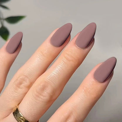Factory direct sales solid color feel matte nail art wholesale nail art piece finished product press-on nails short nail piece nails｜365nails