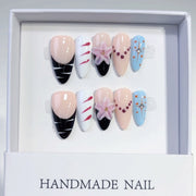Sakura Edge: "Sakura Sangrenta" – Unhas Postiças Longas Amendoadas