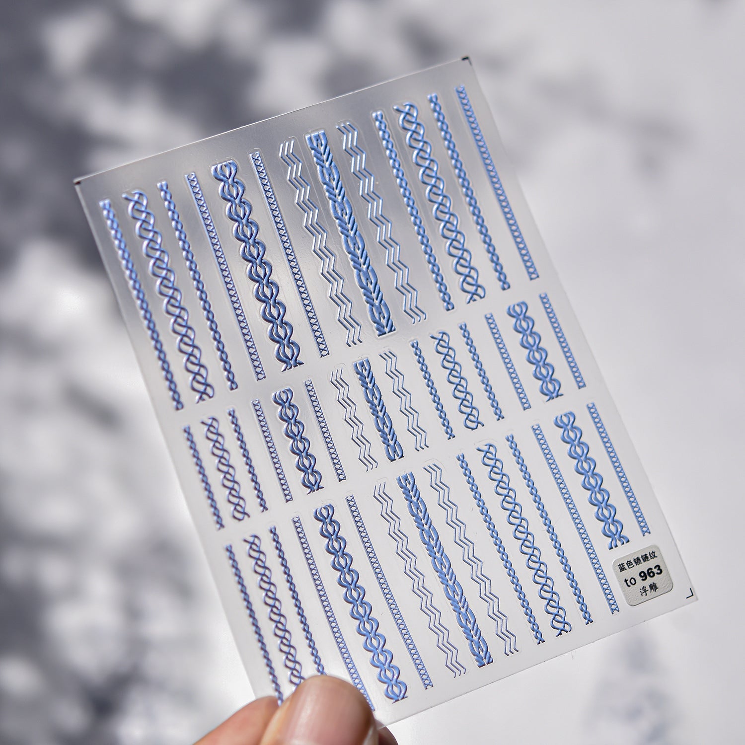 Cozy Knitwear: "Winter Warmth" – 5D Embossed Nail Sticker