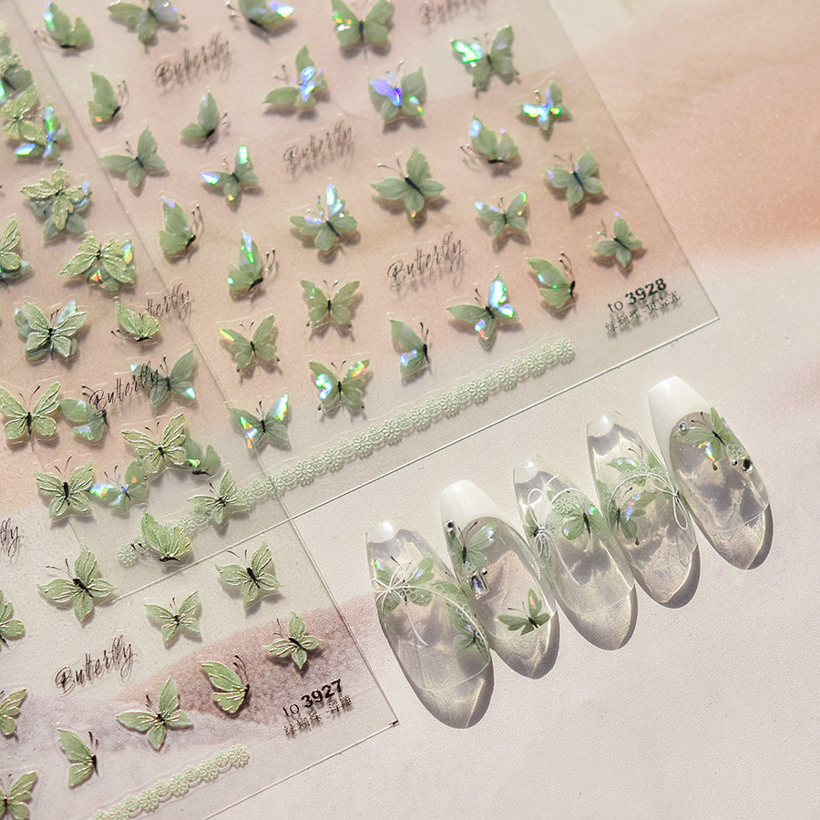 365nails: "Soft Green Butterfly" – Fresh Nail Stickers