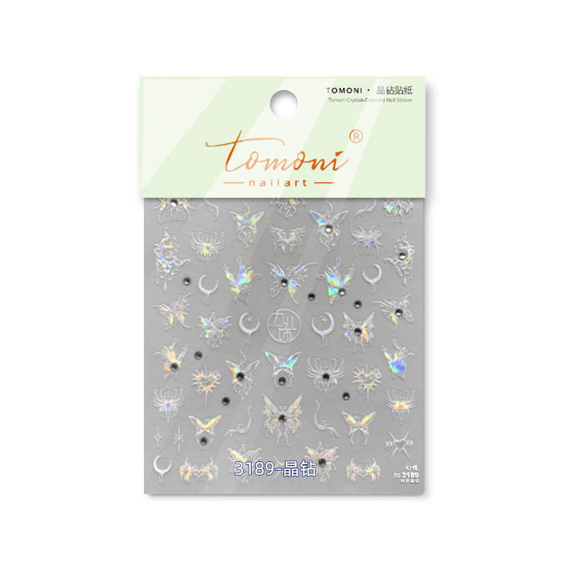 365nails: "Gothic Butterfly Crystal Iridescent" – nail art stickers