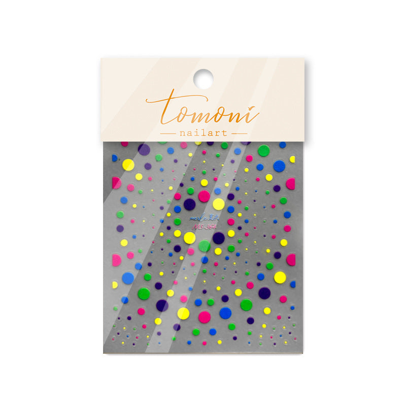 365nails: "Black White Polka Dot Gradient" – nail art stickers