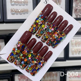 Extra Long 5.5cm Water Pipe Press-On Nails | Handmade Collection | Round Shape