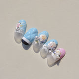 365nails: "Delicate White Rose & Lace" – nail art stickers