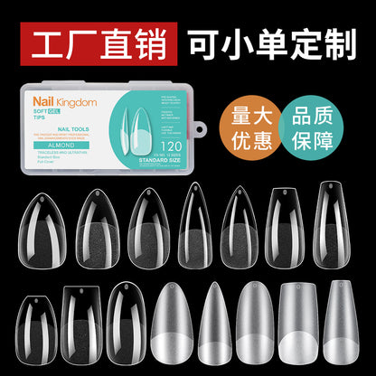Nail Tips Nail pads are transparent and semi-matte, fully pasted, ultra-thin and non-marking, extended, and 240 full-size fake nails are free of engraving and grinding.