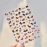 3D Embossed Dachshund Nail Stickers – Cute Puppy Paw Print Set