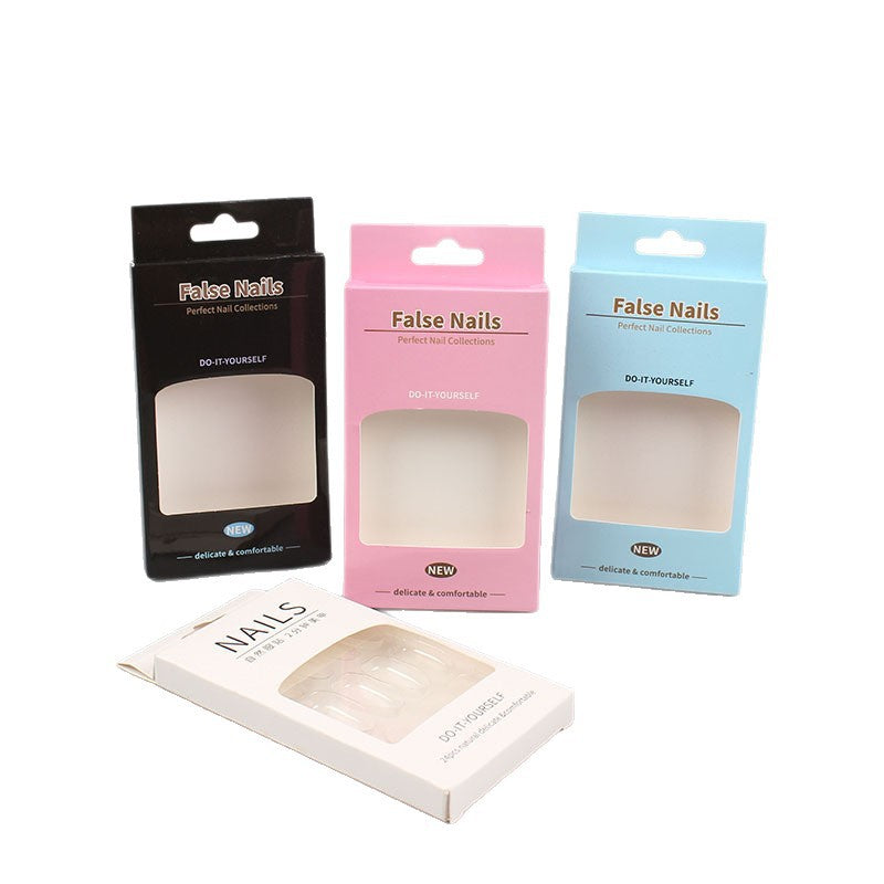Pastel Window Box Press On Nail Packaging (MOQ=100)