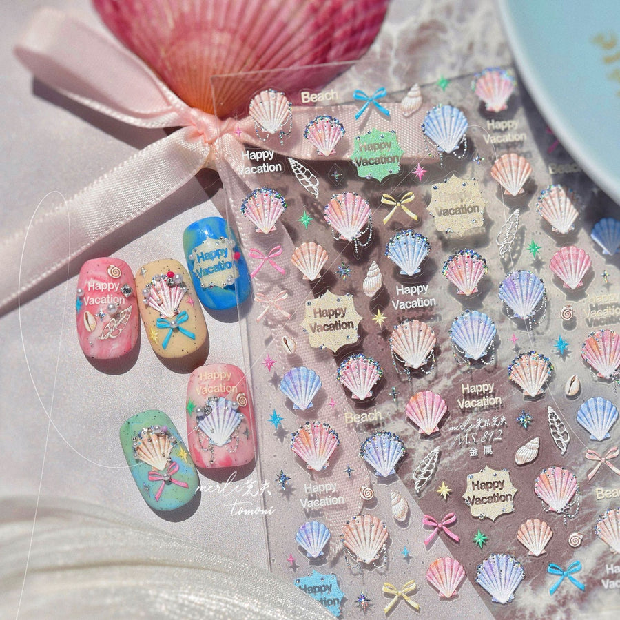 365nails: "해변 휴가 조개" – 네일 아트 스티커