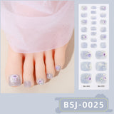 Semi-Cured Gel Nail Strips 3D Soft Glossy Toe Design (MOQ=3)