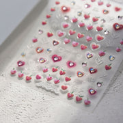 365nails: "holographic crystal heart layered set" – Nail Art Stickers