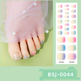 Semi-Cured Gel Nail Strips Toe Nails Four-Point Star Glossy Set (MOQ=3)