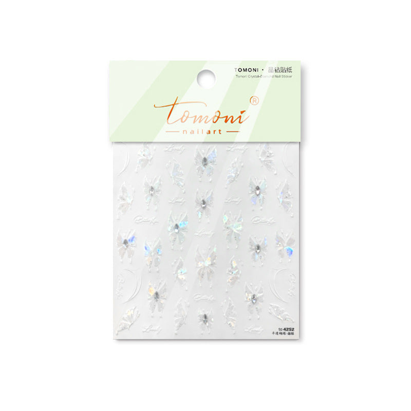 365nails: "Iridescent White Butterfly" – nail art stickers