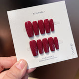 The Essential Solids | Medium Coffin | Handmade Press-on Nails