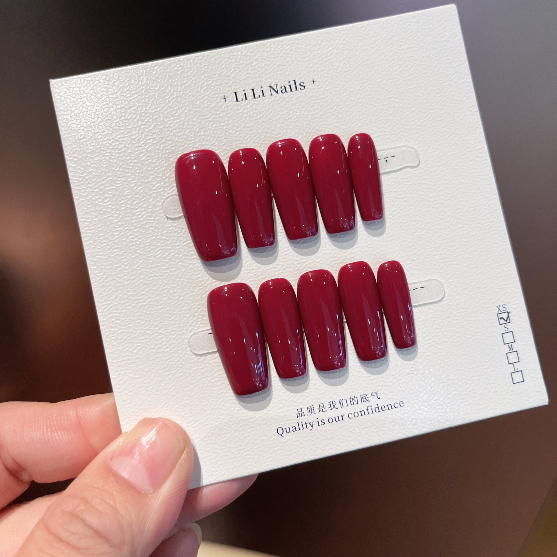 The Essential Solids | Medium Coffin | Handmade Press-on Nails