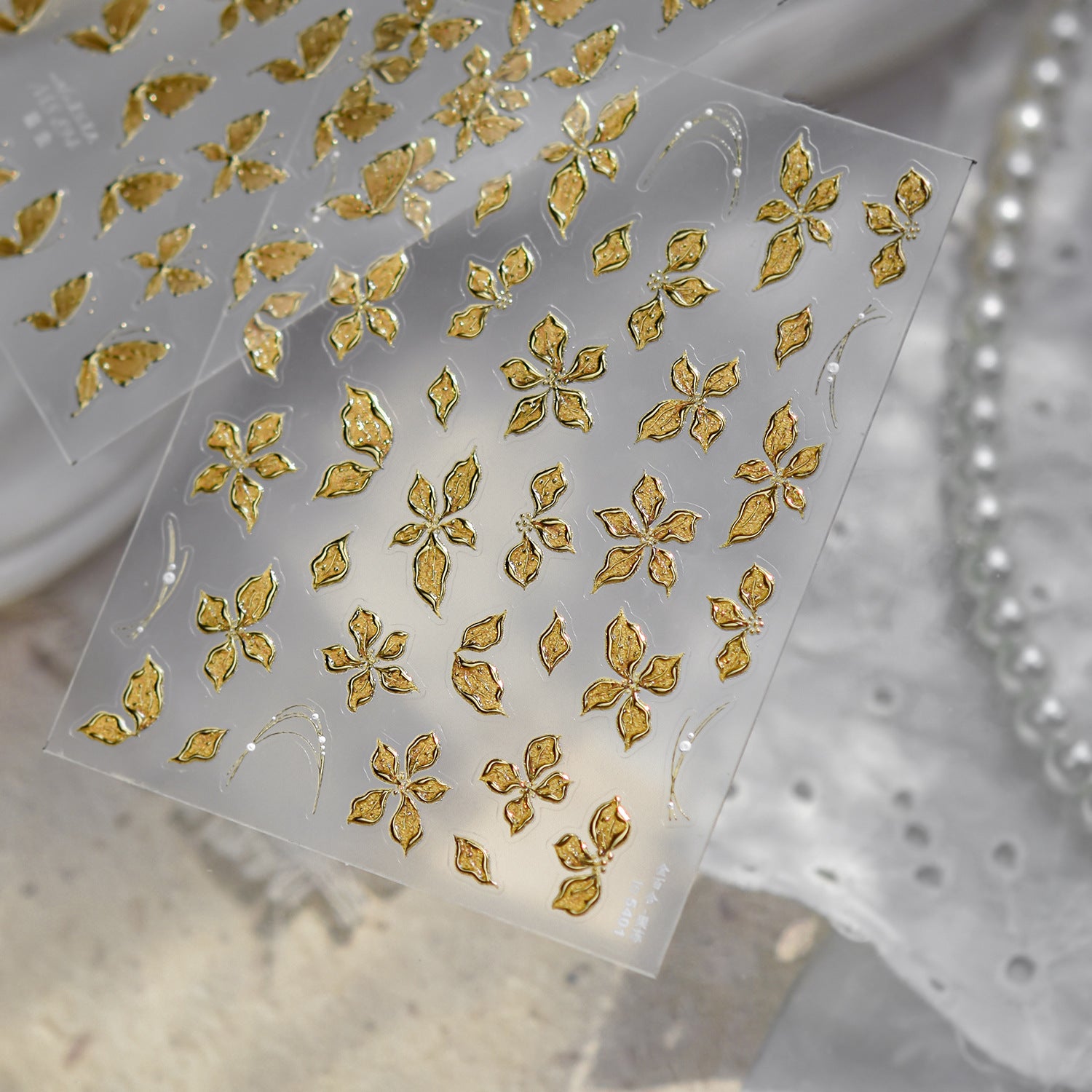 金箔蝴蝶系列：「奢華金箔蝴蝶」— 3D立體浮雕甲貼