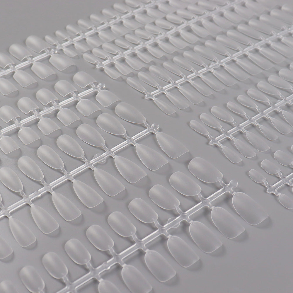 Nail Tips Hand-worn nail pads Transparent and seamless full-frosted nail pads Full-size nail pads 15 sample bags Patch nail art