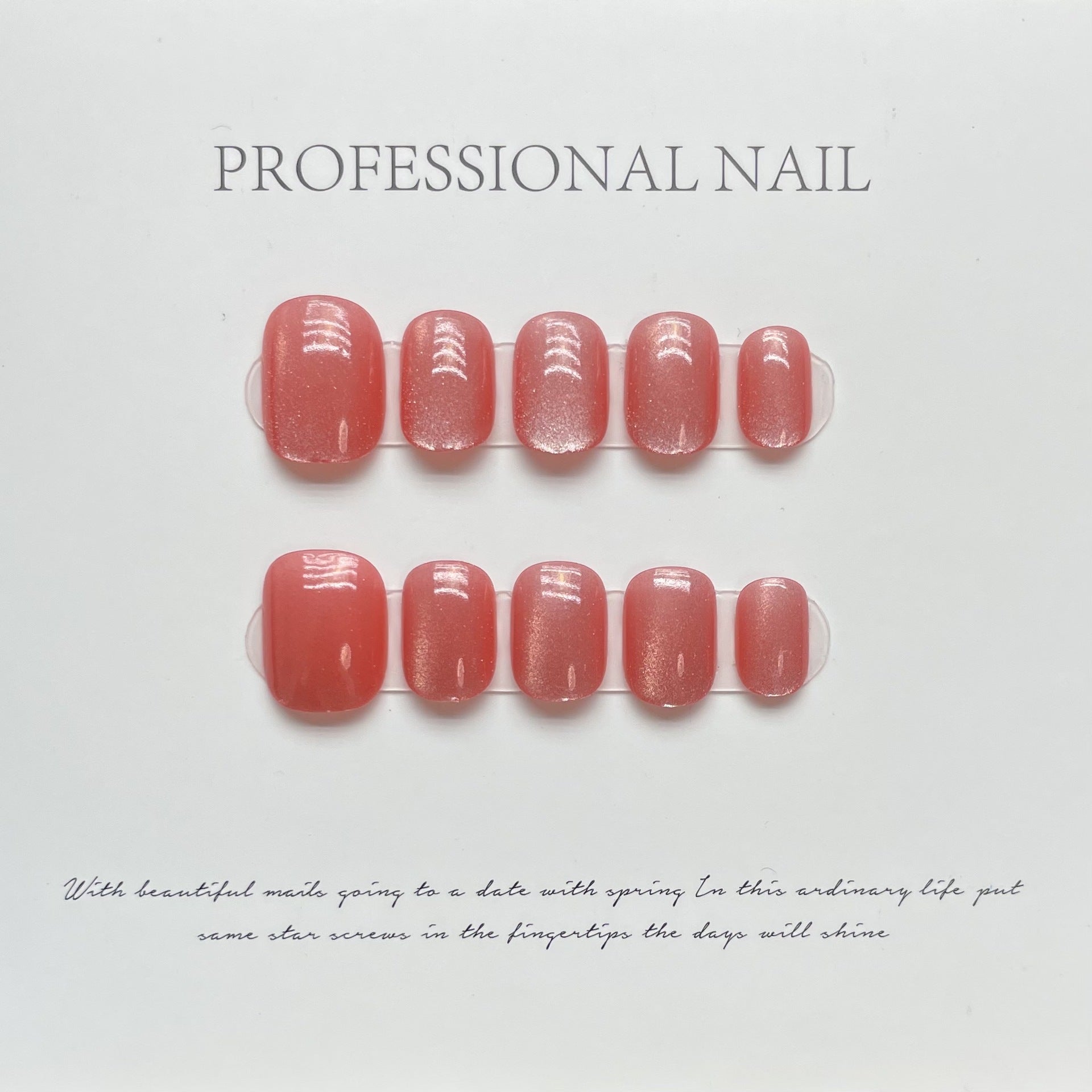 Colorful Glossy Short Press On Nails Collection Set