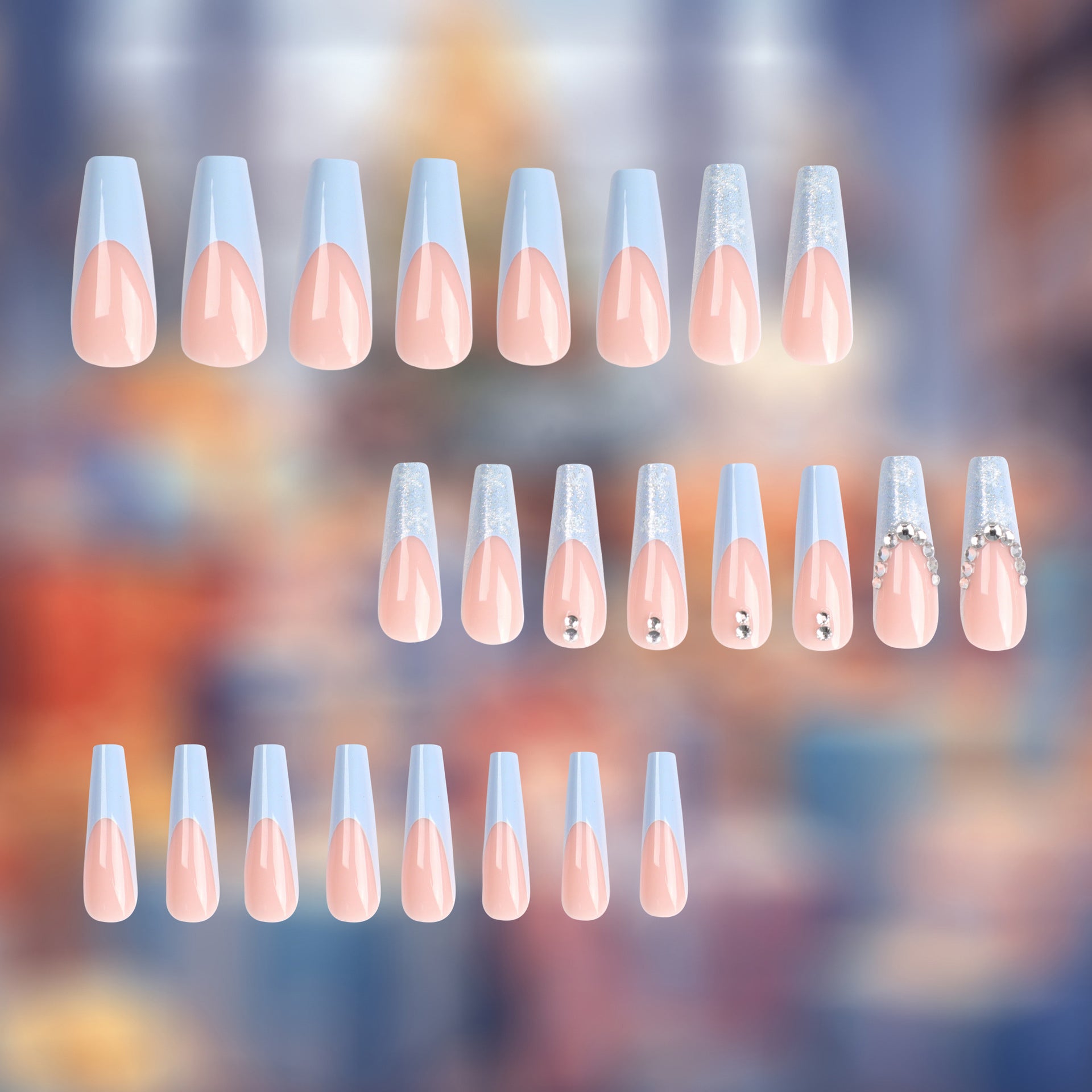 熱門美甲成品批發 閃亮水鑽假甲 甲貼 成品 穿戴甲 可拆卸｜365nails