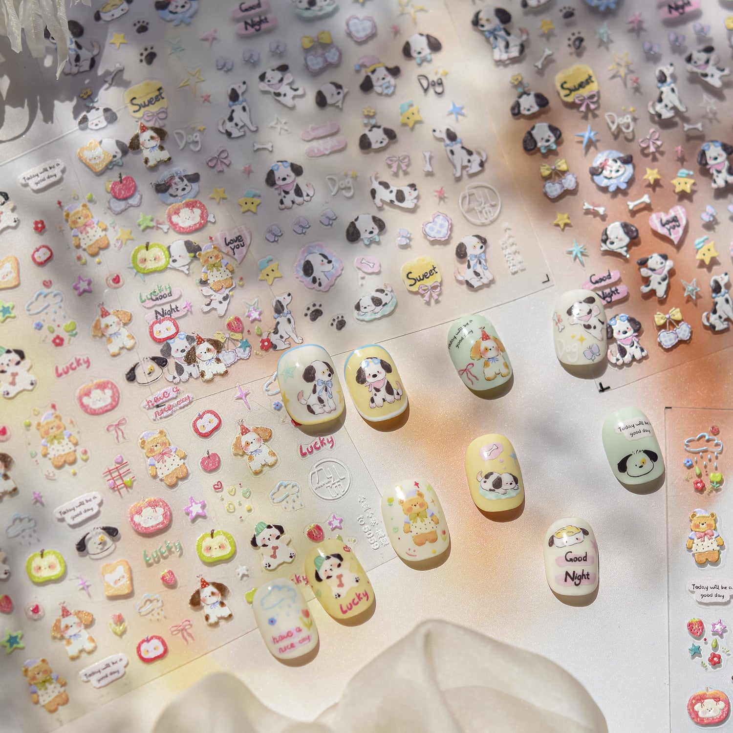 365nails: "sanrio sweet dalmatian star friend" – Adesivos para Unhas
