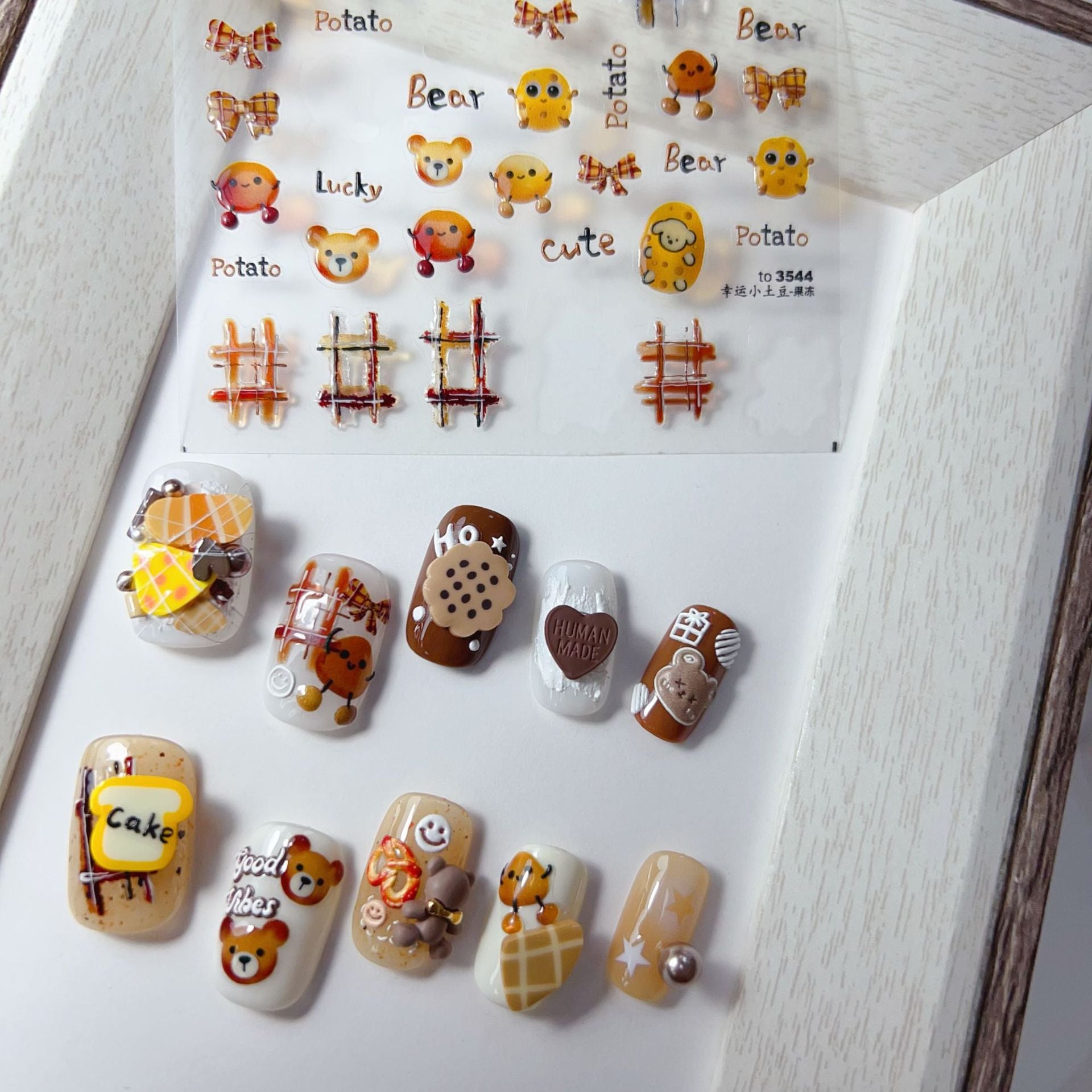 Jelly Potato Bear – Cute Jelly Nail Art Set