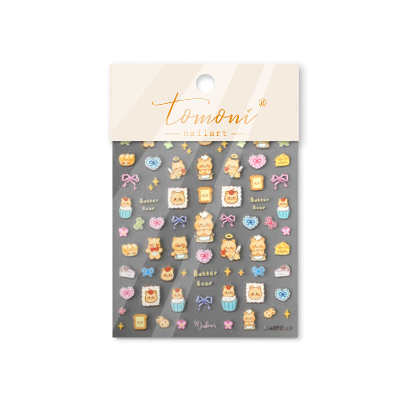 365nails: "Floral Bunny with Pink Bows" – nail art stickers