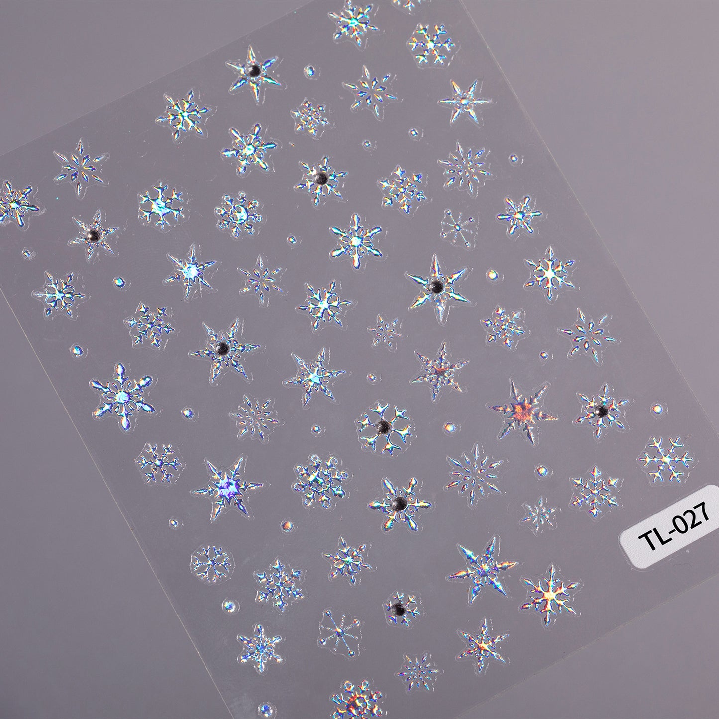 Crystal Diamond Hot Silver Snowflake Nail Art Sticker 5D Embossed Three-dimensional Hot Stamping Snowflake DIY Nail Sticker Jewelry TL