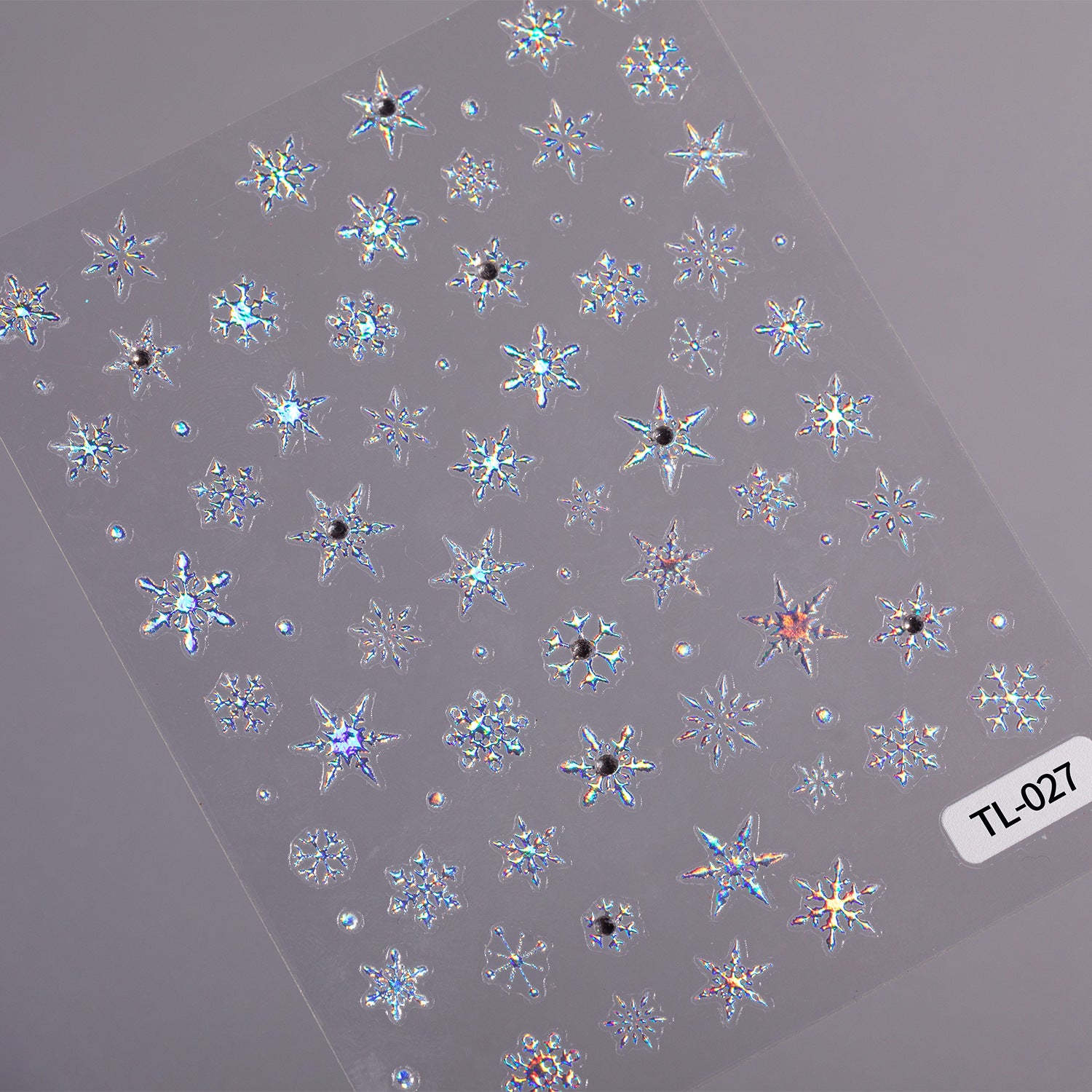Crystal Diamond Hot Silver Snowflake Nail Art Sticker 5D Embossed Three-dimensional Hot Stamping Snowflake DIY Nail Sticker Jewelry TL