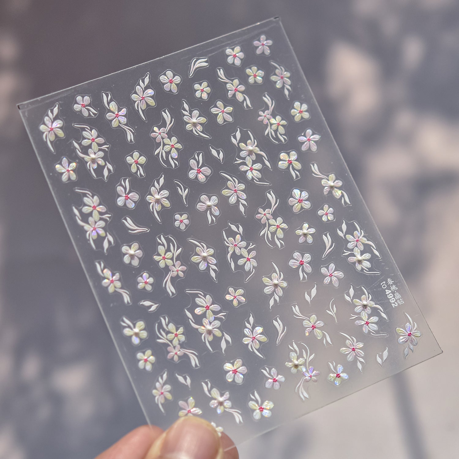 365nails: "Pearlescent Mini Flower" – nail art stickers