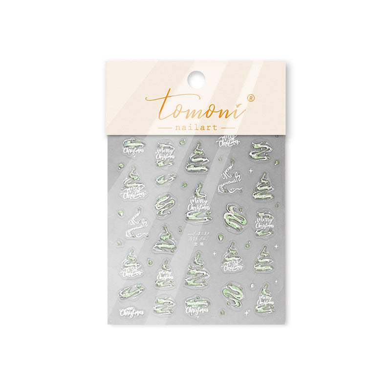 365nails: "sapin de Noël holographique irisé" – Autocollants pour ongles