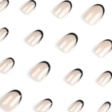 Wearing nail piece Black French glitter Short wearing nail piece Detachable finished nail piece Wholesale nail