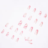 Pop Series Simple Pink White Press on  Finished Fake Nail Nail  Nail  Removable Nail｜365nails