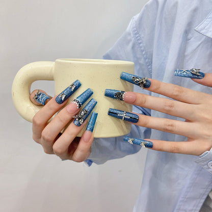 Pure handmade press on nails   nail art fake nails beauty | 365nails